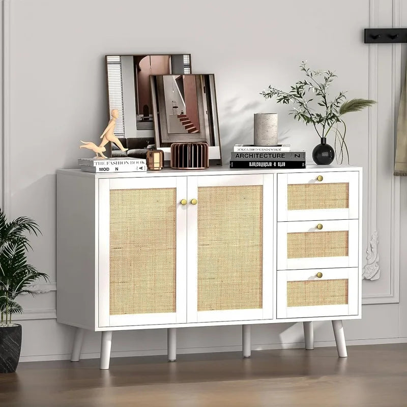 Natural Oak-2 Multifunctional Sideboard Buffet Cabinet