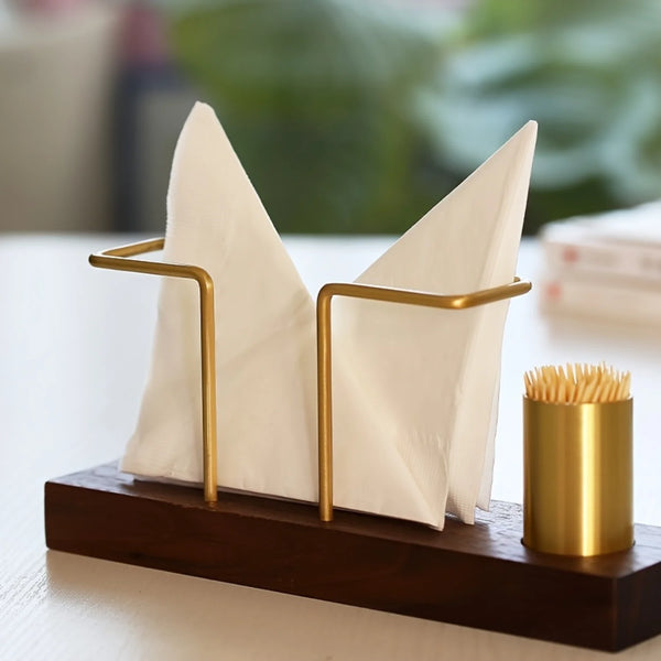 Solid Wood Creative Vertical Tissue Holder