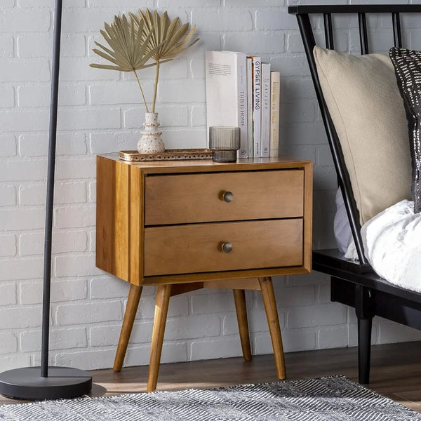 Century Modern Wood Nightstand Zambaldi