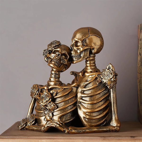 Octdays Gold Skeleton Figurines