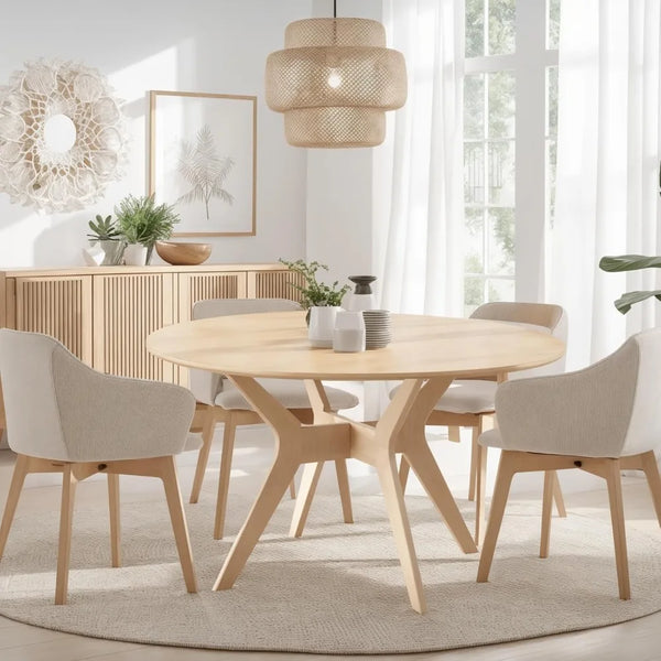 Mid-Century Modern Round Dining Table